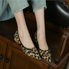 Retro Thick-heeled Low-heeled Single Shoes Women