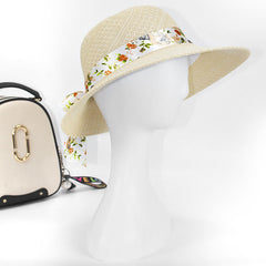 Faux Raffia Women's Sun HatSunscreen