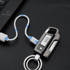 HT2101 Multi-function Key Chain Cigarette Lighter USB Charging Lighter
