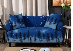 Black Square Black And White Gray Printed Sofa Cover