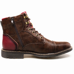 Zipper Plus Size Men's Leather Fashion Tooling Martin Boots