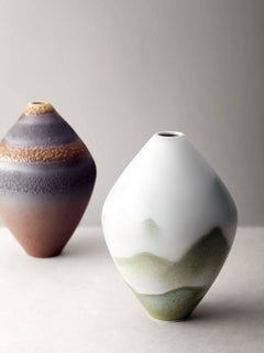 Japanese Style Handmade Ceramic Vase Stoneware Zen Flower Home Furnishings
