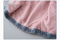 Winter Cashmere Denim Jacket For Children