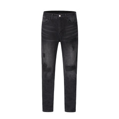 Men's Washed Old Torn Jeans