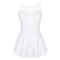 Girls Figure Skating Performance Wear Sleeveless Skirt