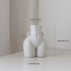 Home Ceramic Decoration Crafts Ornaments Simulation Body Art Dried Flower Vase