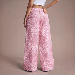 Female Loose Fit Straight Loose Wide Leg Jeans