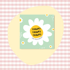50 PcsPack Square Simple Thank-you Card Coated Paper Business Cards