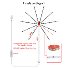 Running Water Lamp With USB Fireworks Set Bare Board