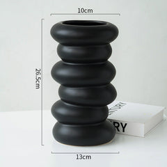 Modern Minimalist Creative And Slightly Luxury Silver Vase Ceramic Ins Style
