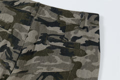 American Retro Camouflage Bell-bottom Pants Men