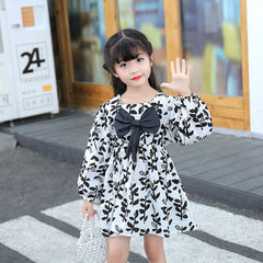 Princess Dress Red Children's Western Style Baby Girl Bow Skirt