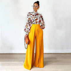 Loose Slimming Wide-leg Pants Solid Color Straight Fashion Casual Pants