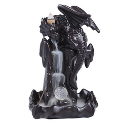 Ceramic Smoke Backflow Incense Burner Nordic Pterodactyl LED Lights Backflow Stove Ornaments