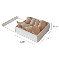 Household Multi-grid Folding Fabric Underwear Storage Box