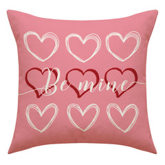 Love Heart Pillow Cover Valentine's Day Letter Printing Throw Pillowcase
