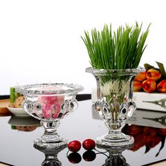 Crystal Glass Thickened Flanged Vase