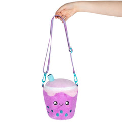 Squishable Comfort Food Bubble Tea Fuzzy Crossbody Bag
